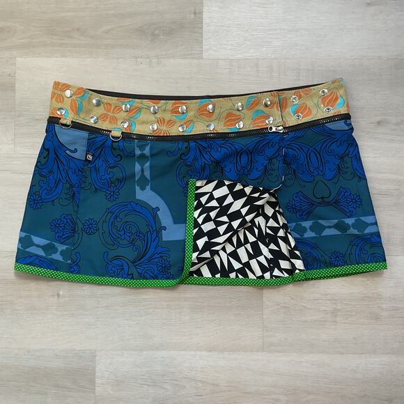 Zand Amsterdam Adjustable Reversible Wrap Skirt Boho Chic One Size - Picture 3 of 14